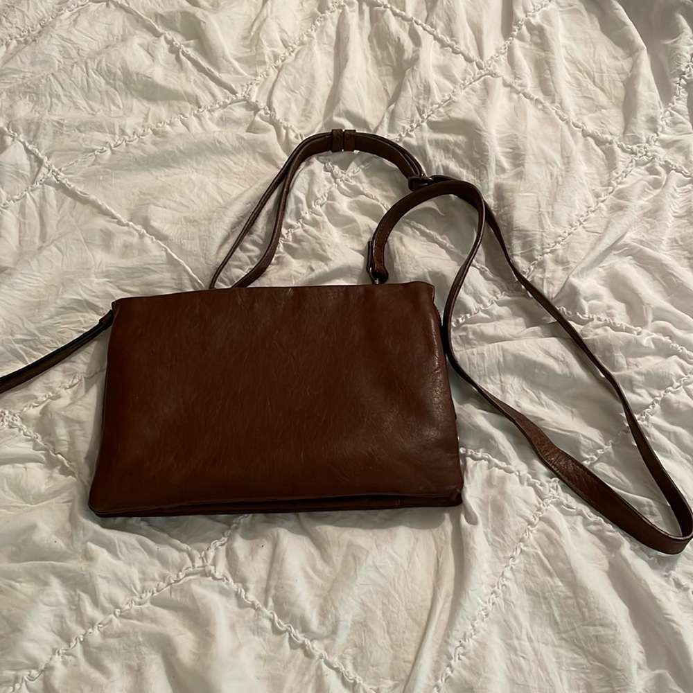Dark brown leather Lucky Brand crossbody